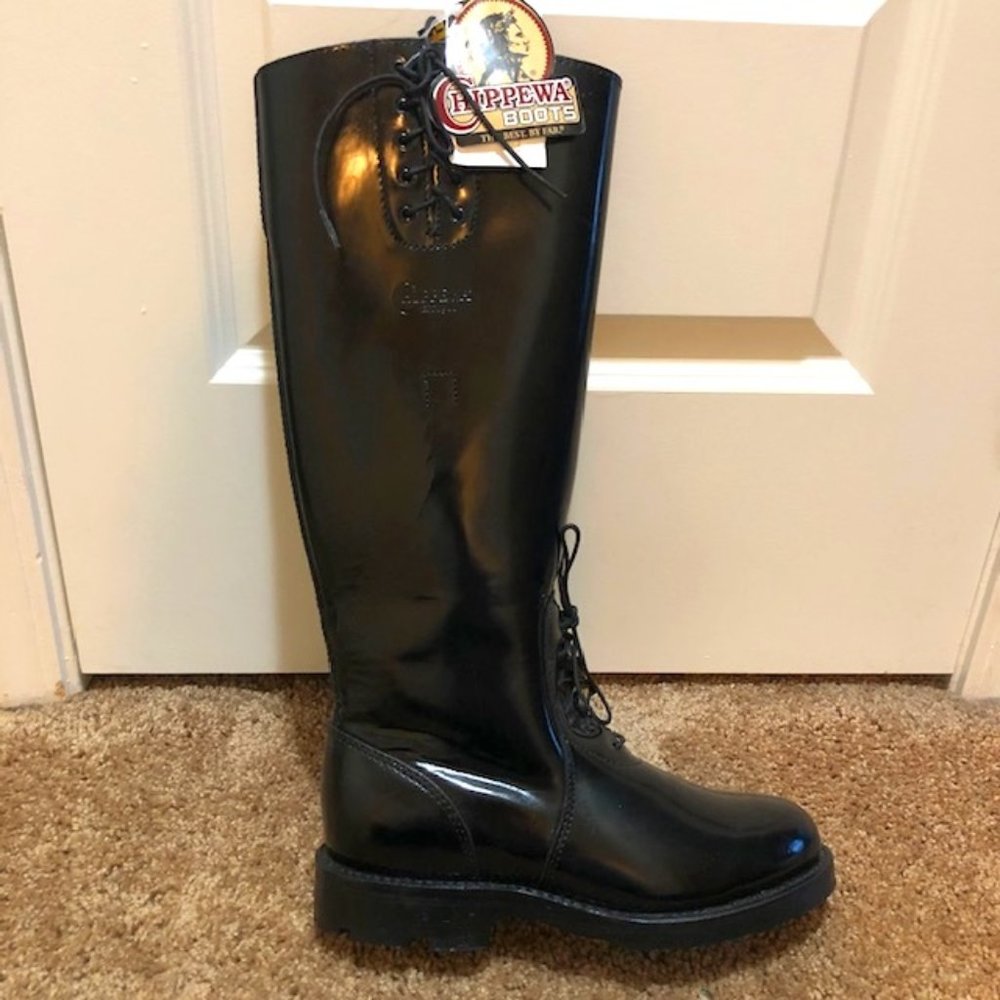 New (Imperfect) Chippewa Unisex Motorcycle/Trooper/Police Uniform Boot Mens 6